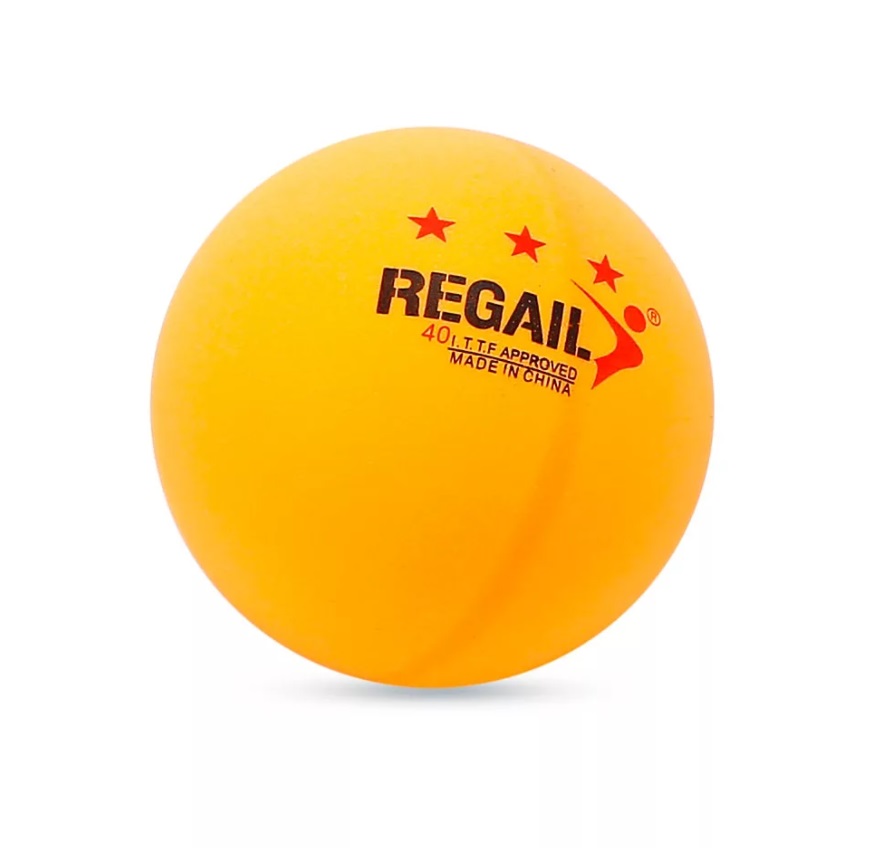 Мяч для настольного тенниса 3* REGAIL оранжевый