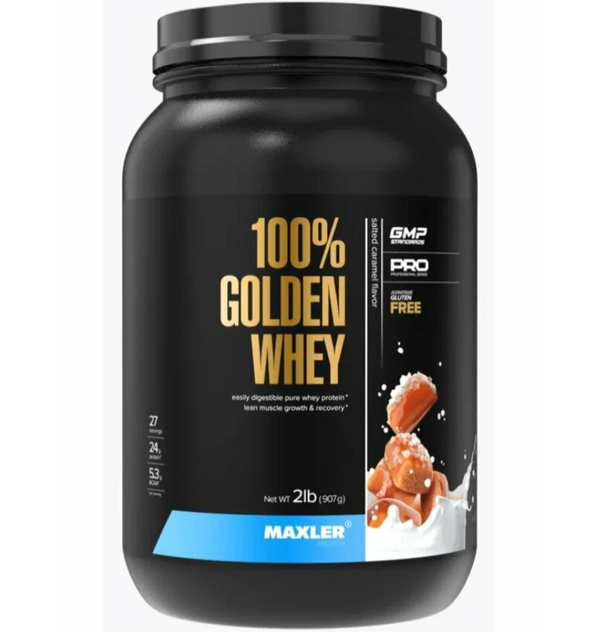Maxler 100% Golden Whey (0.9 кг) (соленая карамель)