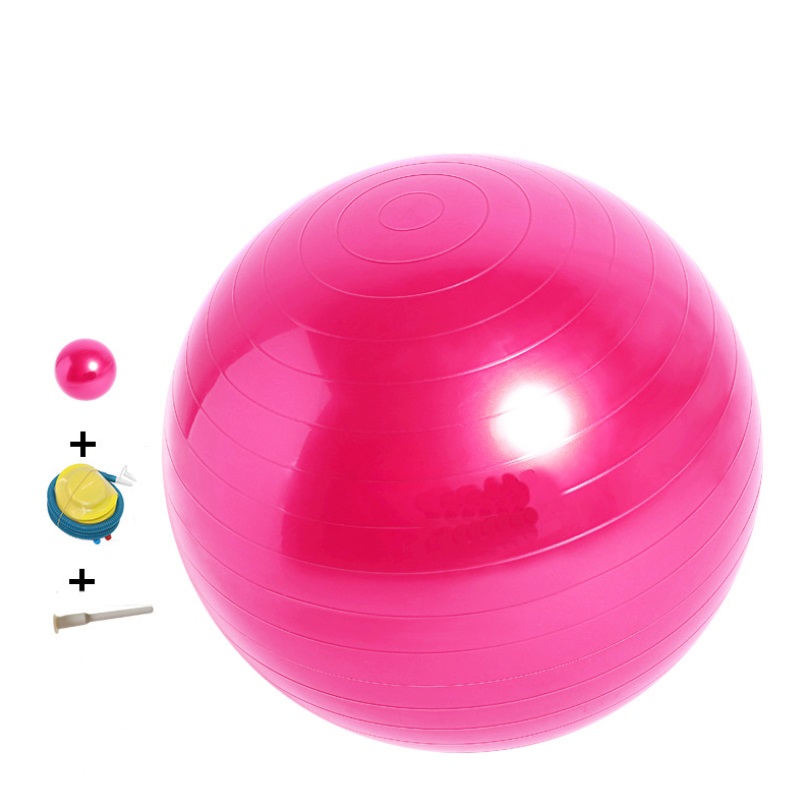 Мяч гимнастический 55см ITSMART GB-102 с насосом розовый