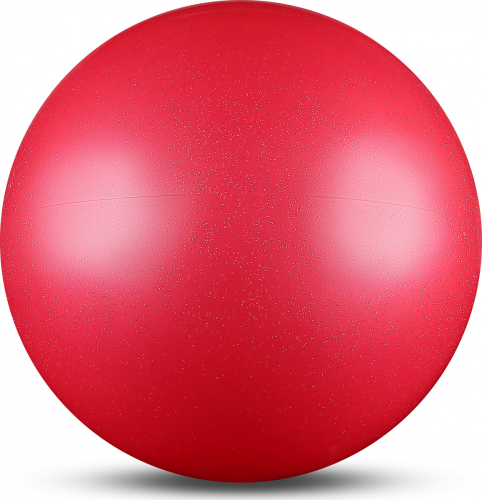Мяч для художественной гимнастики AB2803B 15см Розовый с блестками металлик 