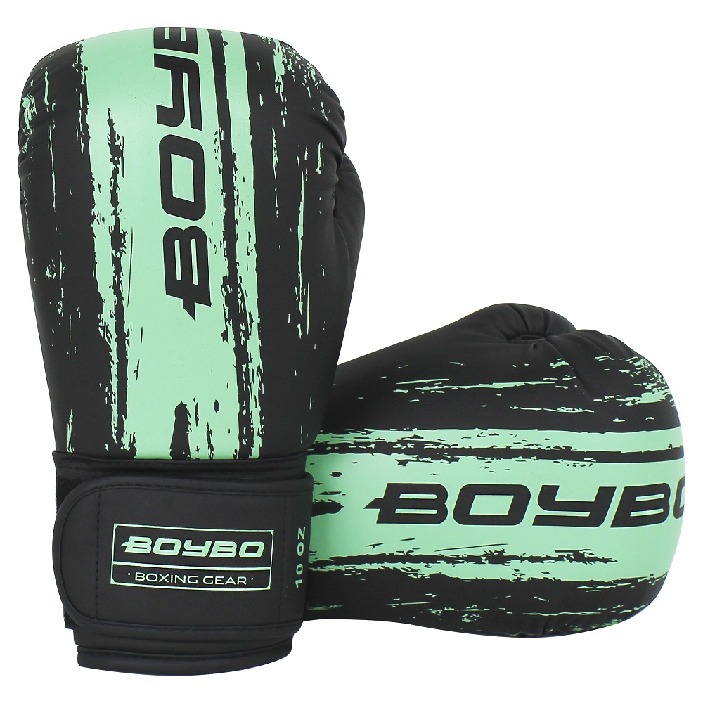 Перчатки боксерские BoyBo Stain, голубой (6 OZ)