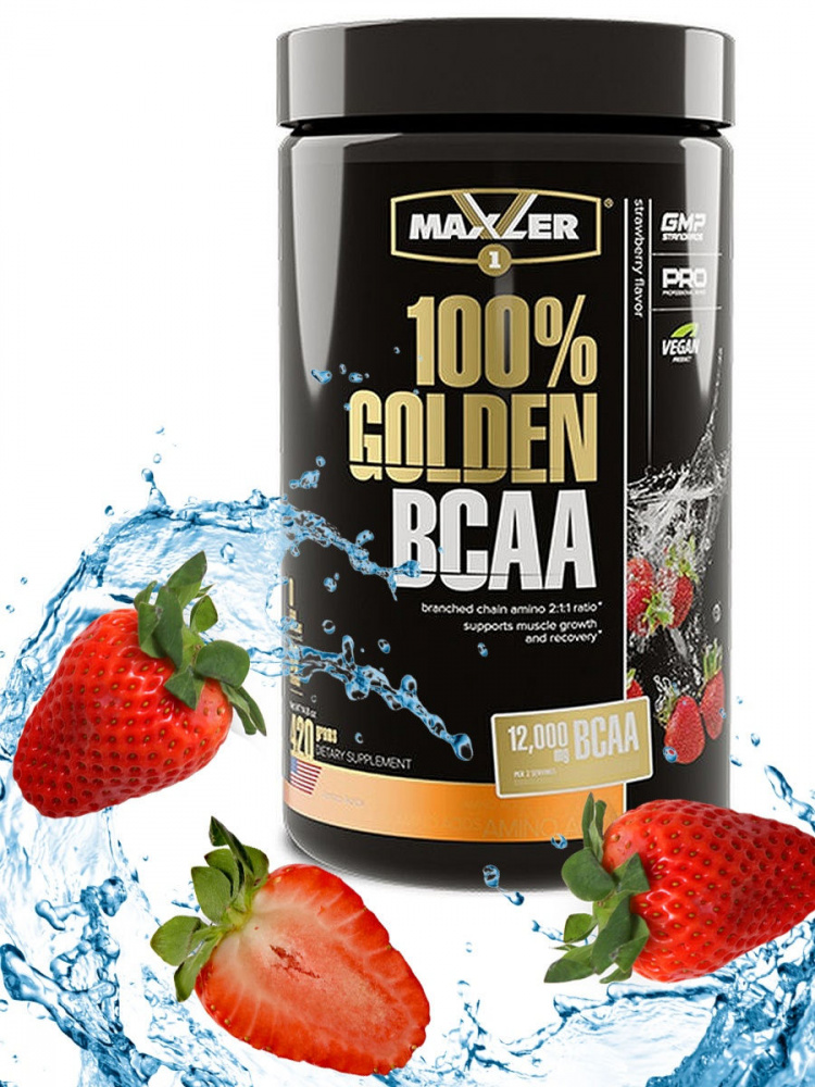 Maxler 100% Golden BCAA (420 гр.) (Клубника)
