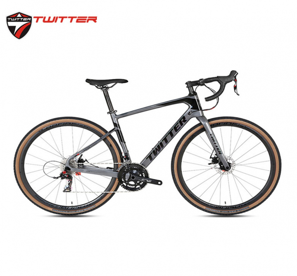 Велосипед TWITTER GRAVEL карбоновый темно-серый