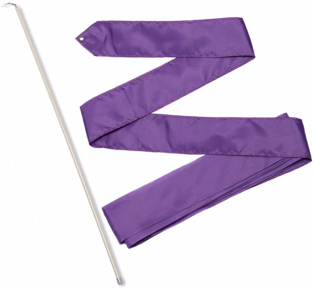Лента для художественной гимнастики 4м с палочкой 50см INDIGO CE4 фиолетовая