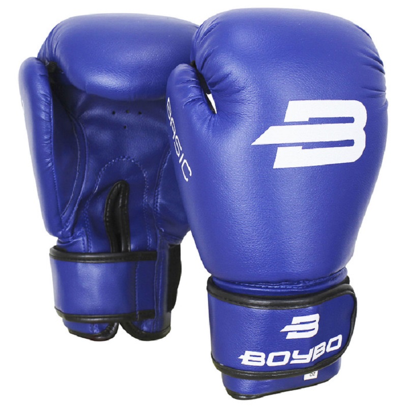 Перчатки боксёрские BoyBo Basic, BBG100 синие (12 OZ)