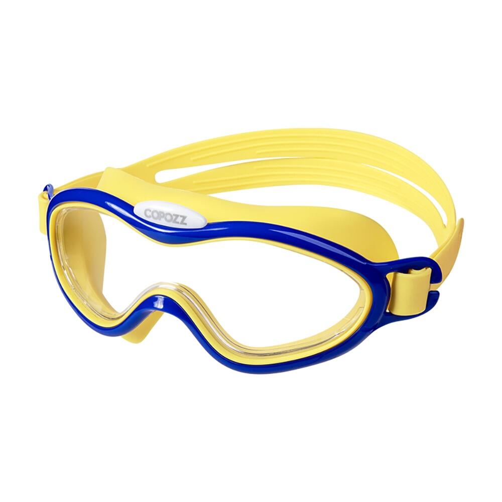 Очки-полумаска для плавания детские COPOZZ YJ-39103 синие/желтые