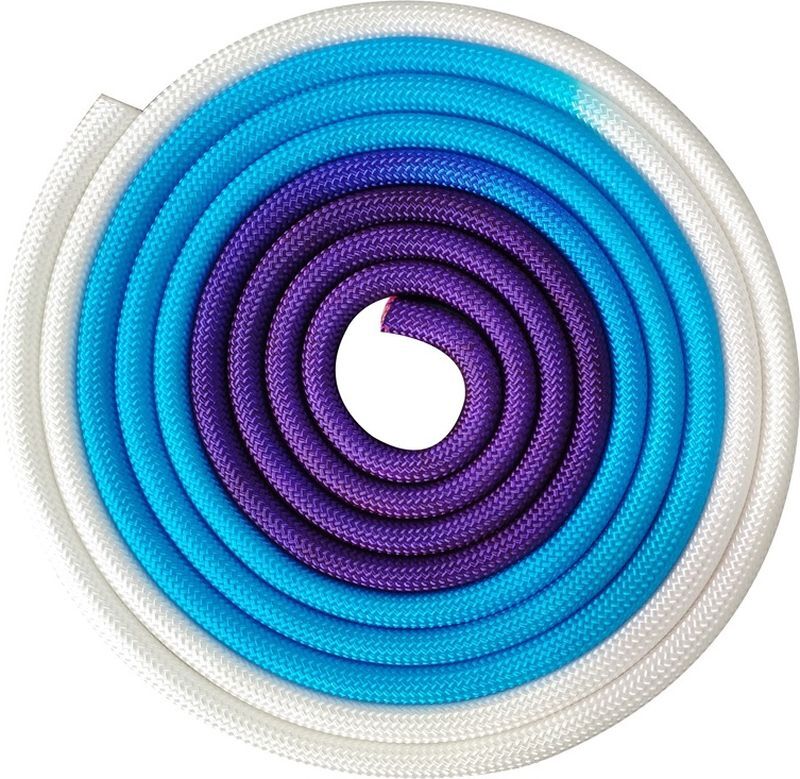 Скакалка INDIGO IN167 3 м Бело-сине-фиолетовый