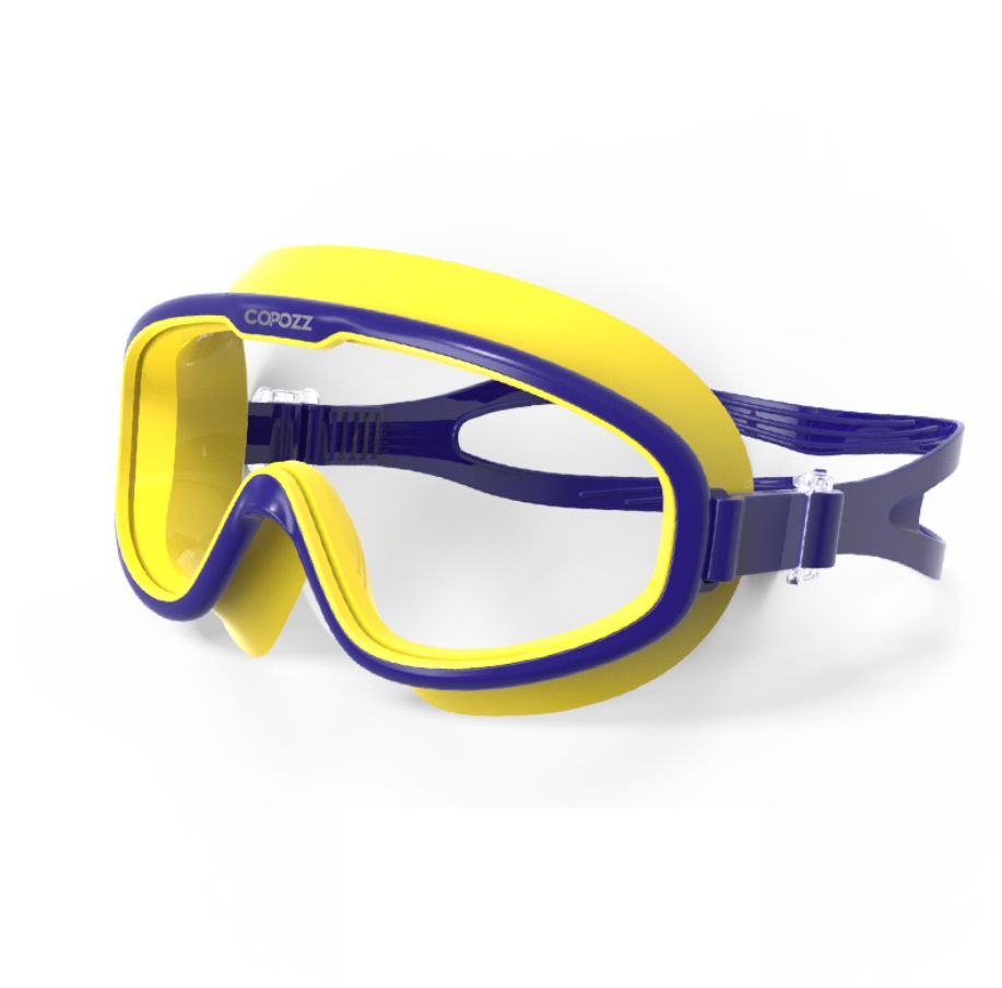 Очки-полумаска для плавания детские COPOZZ YJ-3914 Yellow/Blue