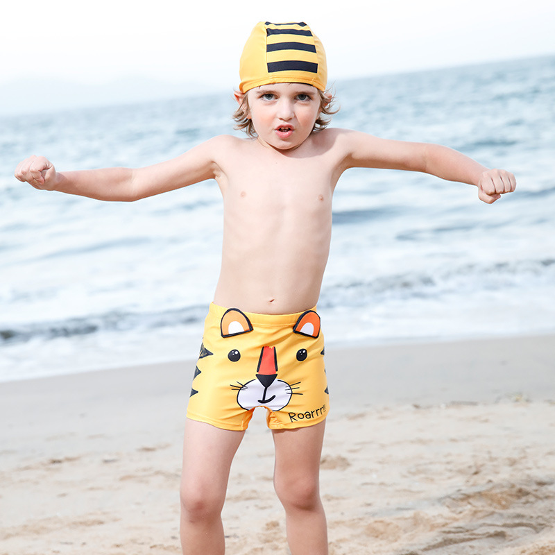 Шорты с шапочкой для плавания детские JIEHU Тигр