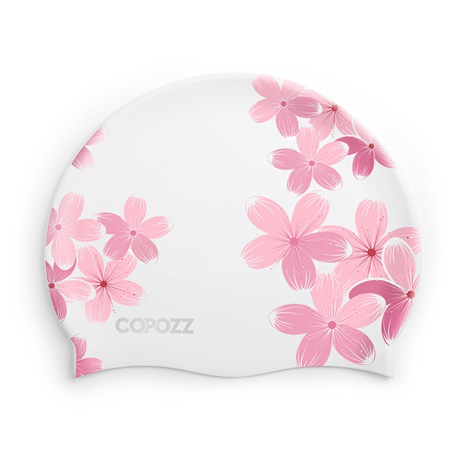 Шапочка для плавания (силиконовая) COPOZZ YM-30201 цветение вишни