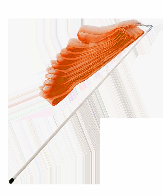 Лента для художественной гимнастики 6 м, с палочкой 56 см, оранжевая