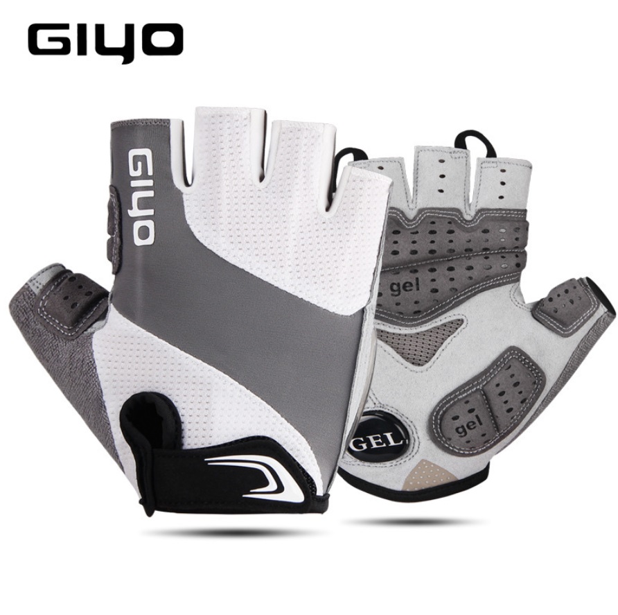 Велоперчатки GIYO S-10G белый/серый