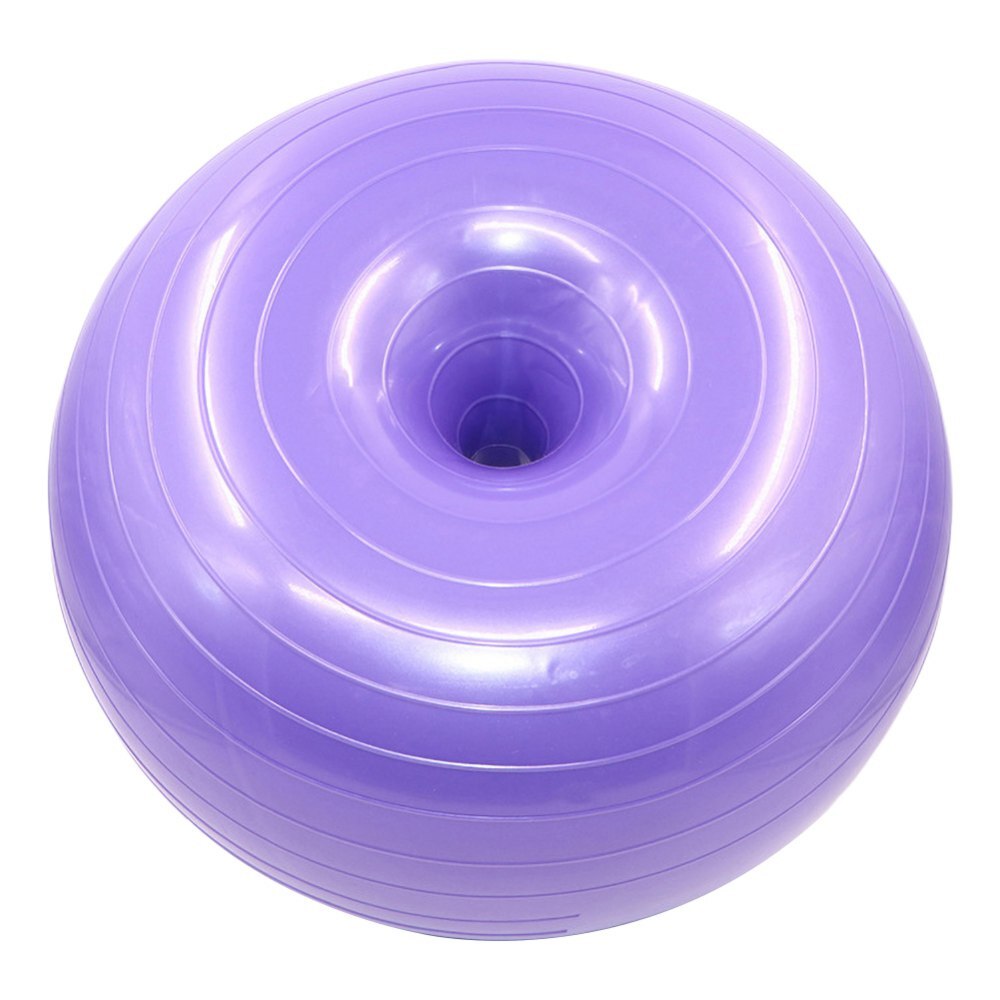 Мяч для фитнеса фитбол пончик, 60 см фиолетовый