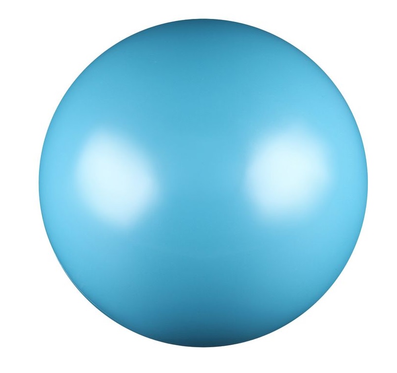 Мяч гимнастический INDIGO металлик, голубой 19см